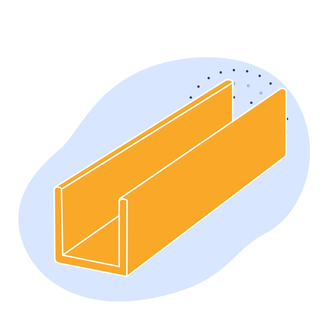 Алюминиевый швеллер 35x53.6x1.5x1000 мм 1925 ГОСТ 13624-90