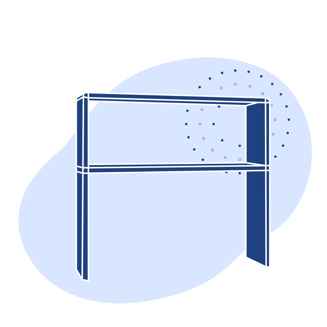 Надстройка открытая 1000 Н-2 Квадро 1000х250х800 мм