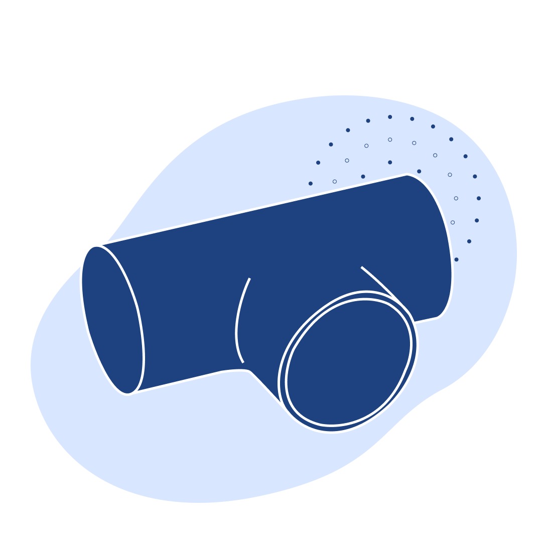 Титановый тройник 114.3х2.5 мм ВТ1-0 ГОСТ 17376-2001